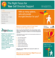 Right Focus - content managed website built by Meantime IT